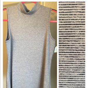 Mock sleeveless turtleneck
